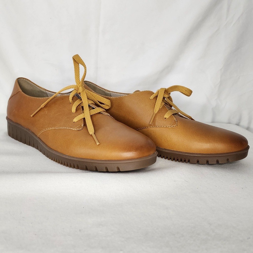 Dansko 38 Brown Leather Lace Up Oxford Shoes Comfort Casual Flat